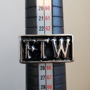 Stainless Steel FTW Biker Ring